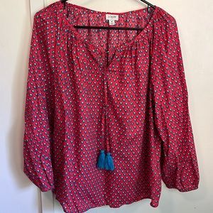 J. Crew patterned cotton blouse